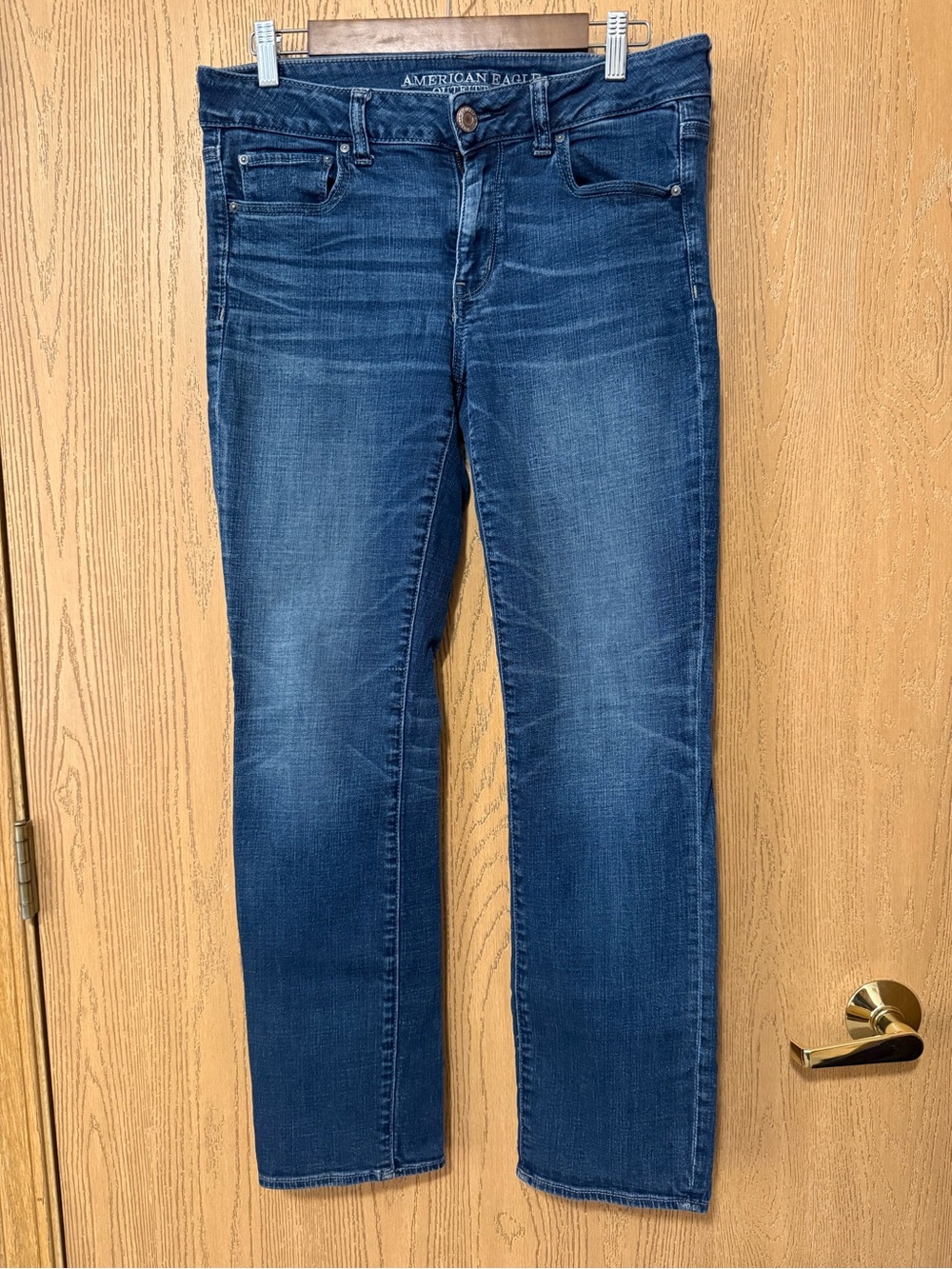 American Eagle Outfitters Dark Blue Straight Leg Jeans
